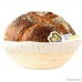 Banneton Proofing Basket Set - Round Brotform 10 Inch Kit - Removable Cloth Linen Liner - Natural Cane Rattan Bowl - Ideal for Dough Rising and Crispy Artisan Bread Boules - eBook - Instructions - B01M3NTCF8